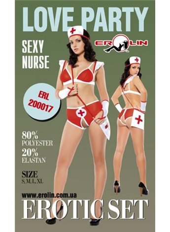 Костюм медсестры Love Party, L ERL200017 L Erolin
