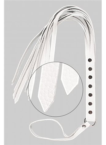 Флогер S&M Fancy Leather Floger, WHITE 280121 sLash