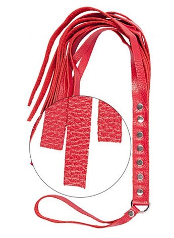 Флогер S&M Fancy Leather Floger, RED 280130 sLash
