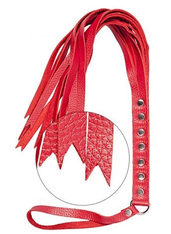 Флогер S&M Fancy Leather Floger, RED 280132 sLash