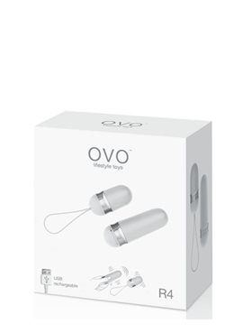 Виброяйцо OVO R4 REMOTE, WHITE/CHROME OVOR4WHT OVO