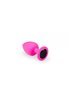 Анальная пробка, Pink Silicone Black Diamond, S 280765 sLash