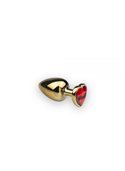 Анальная пробка,Gold Heart Ruby, S 281179 sLash