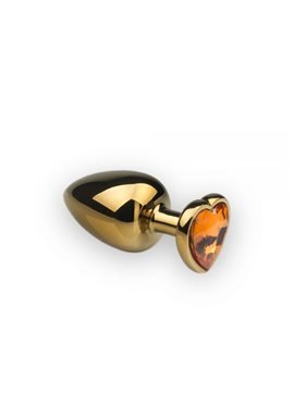 Анальная пробка,Gold Heart Citrine, L 281183 sLash