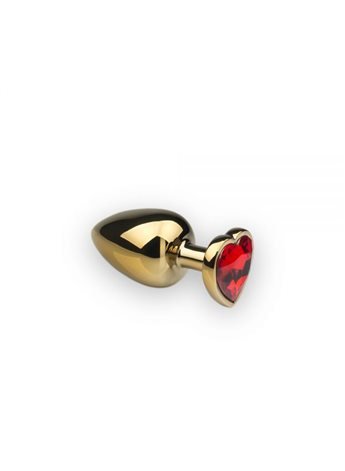 Анальная пробка,Gold Heart Ruby, M 281178 sLash