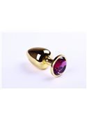 Анальная пробка,Gold Amethyst,L 280906 sLash