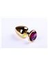 Анальная пробка,Gold Amethyst,L 280906 sLash