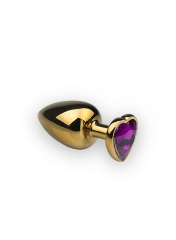 Анальная пробка,Gold Heart Amethyst, L 281189 sLash