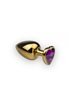 Анальная пробка,Gold Heart Amethyst, L 281189 sLash