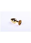 Анальная пробка,Gold Citrine,S 280924 sLash