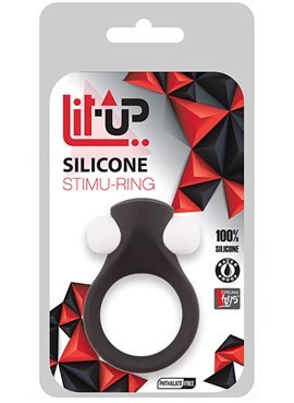 Эрекционное кольцо LIT-UP SILICONE STIMU RING 2, BLACK DT21156 Dream Toys