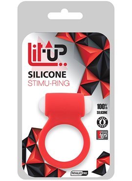 Эрекционное кольцо LIT-UP SILICONE STIMU RING 3, RED DT21159 Dream Toys