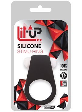 Эрекционное кольцо LIT-UP SILICONE STIMU RING 4, BLACK DT21160 Dream Toys