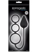 Анальная пробка RENEGADE 3 RING CIRCUS MEDIUM, BLACK T280183 NS Novelties