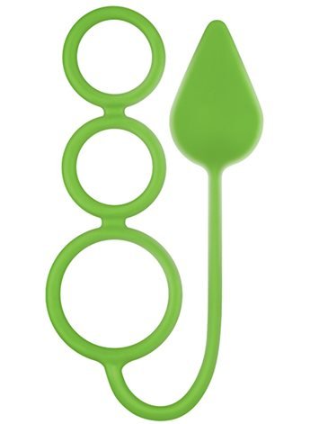 Анальная пробка  RENEGADE 3 RING CIRCUS MEDIUM, GREEN T280184 NS Novelties