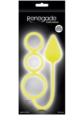 Анальная пробка  RENEGADE 3 RING CIRCUS MEDIUM, YELLOW T280185 NS Novelties