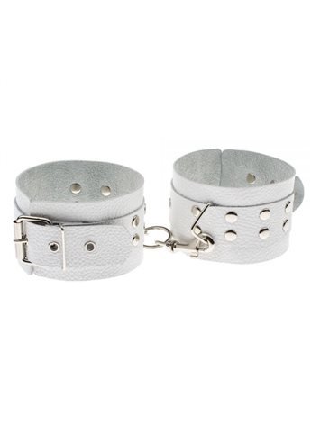 Оковы Leather Restraints Leg Cuffs, WHITE 280162 sLash