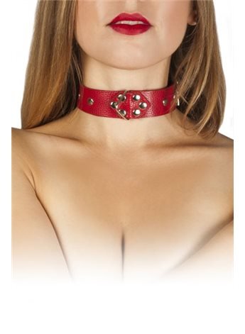 Ошейник Leather Restraints Collar, RED 280164 sLash