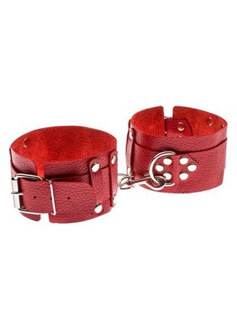 Оковы Leather Dominant Leg Cuffs, RED 280155 sLash