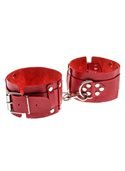 Оковы Leather Dominant Leg Cuffs, RED 280155 sLash