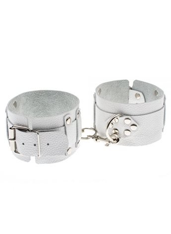 Оковы Leather Dominant Leg Cuffs,WHITE 280156 sLash