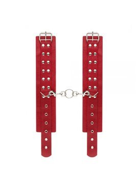 Оковы Leather Restraints Leg Cuffs, RED 280161 sLash