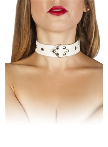 Ошейник Leather Restraints Collar, WHITE 280165 sLash