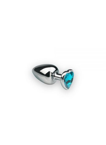 Анальная пробка, Silver Heart Topaz, S 281227 sLash