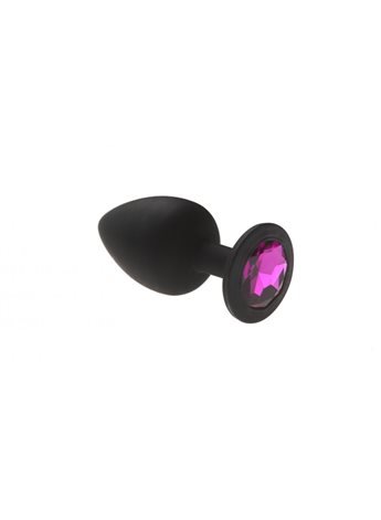 Анальная пробка, Black Silicone Amethyst, L 280231 sLash