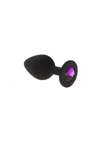 Анальная пробка, Black Silicone Amethyst, M 280236 sLash