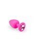 Анальная пробка, Pink Silicone Pink Topaz, M 280238 sLash