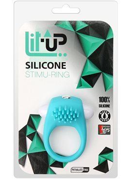 Эрекционное кольцо LIT-UP SILICONE STIMU RING 5 BLUE DT21235 Dream Toys