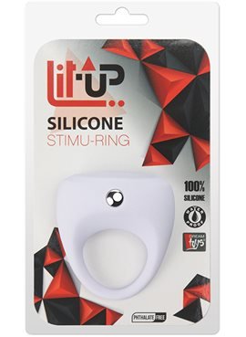 Эрекционное кольцо LIT-UP SILICONE STIMU RING 7 WHITE DT21238 Dream Toys