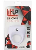 Эрекционное кольцо LIT-UP SILICONE STIMU RING 7 WHITE DT21238 Dream Toys