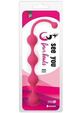 Анальная цепочка  SEE YOU FOUR BEADS ANAL FUCHSIA DT21221 Dream Toys