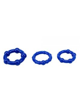 Набор колец Beaded Cock Rings-Blue 291006 Chisa