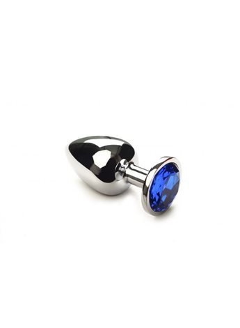 Анальная пробка утяжеленная, Silver Sapphire, L 281147 sLash