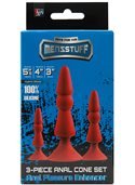 MENZSTUFF 3-PIECE ANAL CONE SET RED DT21284 Dream Toys