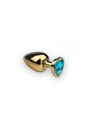 Анальная пробка,Gold Heart Topaz, M 281285 sLash