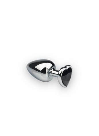 Анальная пробка, Silver Heart Black Diamond, M 281288 sLash