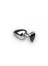 Анальная пробка, Silver Heart Black Diamond, M 281288 sLash