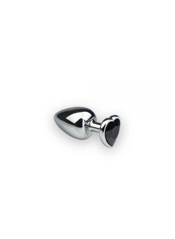 Анальная пробка, Silver Heart Black Diamond, S 281289 sLash