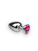 Анальная пробка, Silver Heart Pink-Rhodolite, L 281237 sLash