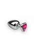 Анальная пробка, Silver Heart Pink-Rhodolite, L 281237 sLash