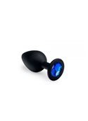 Анальная пробка, Black Silicone Sapphire, M 281253 sLash