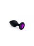 Анальная пробка, Black Silicone Amethyst, S 281255 sLash