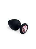 Анальная пробка, Black Silicone Pink Topaz, L 281259 sLash