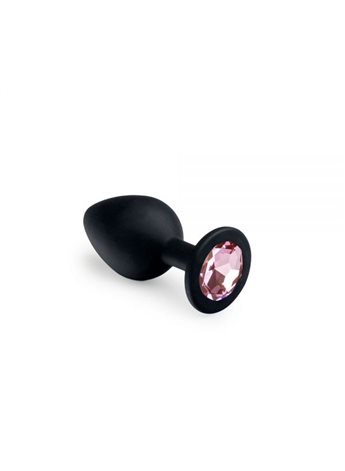Анальная пробка, Black Silicone Pink Topaz, M 281260 sLash