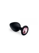 Анальная пробка, Black Silicone Pink Topaz, M 281260 sLash