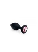 Анальная пробка, Black Silicone Pink Topaz, S 281261 sLash